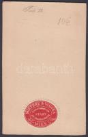 cca 1870 IX. Pius, keményhátú fotó, Miethke & Wawra fotó, 6x9 cm