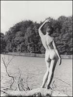 cca 1970 Matrózok búcsúztatása, finoman erotikus fénykép, 24x18 cm / cca 1970 Erotic photo, 24x18 cm