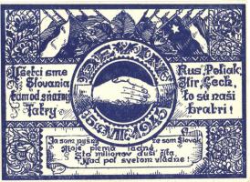 Rus, Poliak, Ilir, Cech, to su nasi bratri; Vseslovansky den na Devine 5. VII. 1945 / Slavic patriotic propaganda So. Stpl