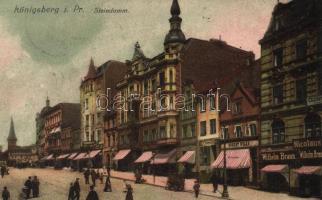 Kaliningrad, Königsberg i. Pr.; Steindamm / street with shops