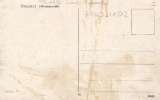 Grudziadz, Graudenz; Pohlmannstrasse / street, Arnold Kriedle's bookshop (fl)