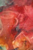 Szobotka jelzéssel: Absztrakt csendélet kancsóval, akvarell, papír, üvegezett fa keretben, 48,5×35,5...