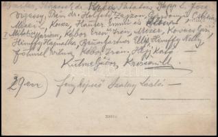 1923. május 20. Bükk-Sárszállás, túristák csoportképe, felsorolva a nevüket is, fotólap, 9x14 cm