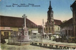 Zimony, Városháztér / town hall, monument (b)