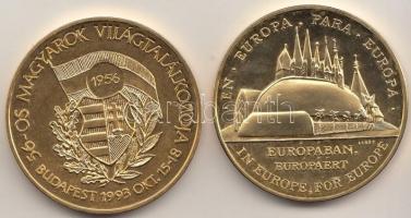 Lebó Ferenc (1960-) 1992. "Expo92-Sevilla" aranyozott fém emlékérem (42mm) + 1993. 10. 15-...