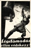 Légitámadás ellen védekezz / Hungarian WWI military propaganda, air raid (fl)