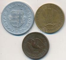 1946. 10f Tombak + 20f Cu + 1Ft Al T:2-
Adamo F3,F4,F6