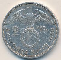 Német 3. Birodalom 1939A 2M Ag "Hindenburg" T:2,2-  German Third Reich 1939A 2 Marks Ag "Hindenburg" C:XF,VF  Krause KM# 93