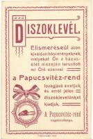Papucsvitéz-rend díszoklevele, humoros lap férjeknek / Honorary diploma for henpecked husbands, humour