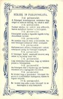 Férjek tízparancsolata, humoros lap / Ten Commandments of husbands, humour