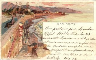 San Remo, Cartoline Postali Artistiche di Velten No. 221. litho s: Manuel Wielandt (EK)