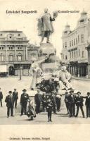 Szeged, Kossuth szobor, Pósza Lajos üzlete kiadja Grünwald Herman (Rb)