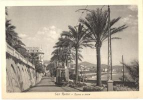 San Remo, restaurant palace, corso, tram (probably from a postcard booklet)