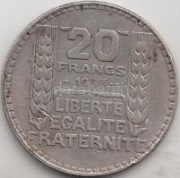 Franciaország 1937. 20Fr Ag T:2- France 1937. 20 Francs Ag C:VF