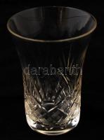 6 db kis vizes pohár, csiszolt, hibátlanok, m:9 cm