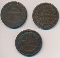 Franciaország 1796-1797BB 1D Br Strasbourg + 1796-1797D 1D Br Lyon + 1799-1800A 1D Br Párizs T:2-,3 France 1796-1797BB 1 Decime Br Strasbourg + 1796-1797D 1 Decime Br Lyon + 1799-1800A 1 Decime Br Paris C:VF,F