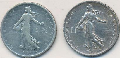 Franciaország 1901-1902. 1Fr Ag (2x) T:2,2-
France 1901-1902. 1 Franc Ag (2x) C:XF,VF