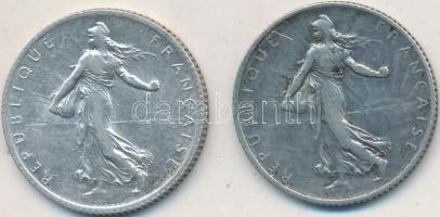 Franciaország 1910-1911. 1Fr Ag (2x) T:2,2-
France 1910-1911. 1 Franc Ag (2x) C:XF,VF