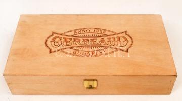 Gerbeaud fa dobozka, újszerű állapotban /  Gerbeaud wooden box, 15x20x6 cm