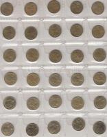 Franciaország ~1850-1990. 242db vegyes fémpénz albumba rendezve T:vegyes
France ~1850-1990. Collecti...