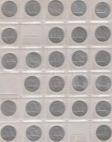 Franciaország ~1850-1990. 242db vegyes fémpénz albumba rendezve T:vegyes
France ~1850-1990. Collecti...