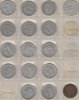 Franciaország ~1850-1990. 242db vegyes fémpénz albumba rendezve T:vegyes
France ~1850-1990. Collecti...