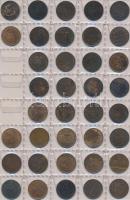 Franciaország ~1850-1990. 228db vegyes fémpénz albumba rendezve T:vegyes 
France ~1850-1990. Collect...