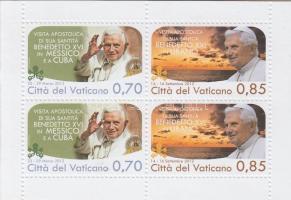 Pápai utazások bélyegfüzet, Papal travels stamp-booklet