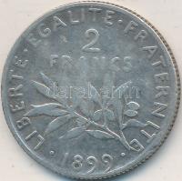Franciaország 1899. 2Fr Ag T:2-,3 France 1899. 2 Francs Ag C:aVF