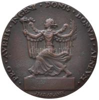 Madarassy Walter (1909-1994) 1942. "Magyar Királyi Ferenc József Tudományegyetem" Br emlékérem (84mm) T:2,2- ph. Hungary 1942. "Hungarian Royal Franz Joseph University", "VNIV LITT R HVNG FRANCISCO IOSEPHINA CLAVDIOPOLITANA MDCCCLXXII / PRO AVREIS INGENII DONIS DONVM AENEVM" Br medallion. Sign.: Walter Madarassy (84mm) C:XF,VF edge error  HPII 1707.