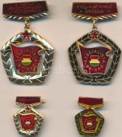 ~1970. "A Vállalat Kiváló Brigádja" kitüntetés miniatűrrel dísztokban + "A Magyar Népköztársaság Kiváló Brigádja" kitüntetés miniatűrrel dísztokban T:1,1-