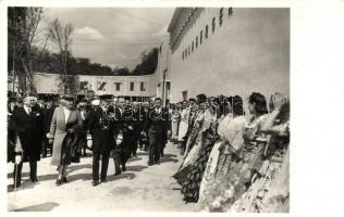 1940 Budapest, Nemzetközi Vásár, folklór, Horthy Miklós és Purgly Magdolna So. Stpl