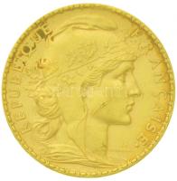 Franciaország 1909. 20Fr Au "Kakas" utánveret Párizs (6.46g/0.900) T:2,2- kis szennyeződés France 1909. 20 Francs Au "Rooster" restrike Paris (6.46g/0.900) C:aXF small dirt Krause KM# 857