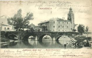 Crikvenica, Kastel Kinderheim / orphanage castle, bridge