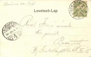 Komárom, Nagy Duna-híd; kiadja Spitzer Sándor / Danube bridge (EB)