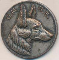 1928. "O.M.R.E (Országos Magyar Rendőrkutya Egyesület)" ezüstözött Br díjérem (40,5mm) T:2- Hungary 1928. "Hungarian Police Dog Association" silver plated Br award medallion (40,5mm) C:VF