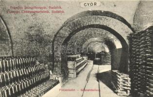 Budapest XXII. Budafok, Francois pezsgőborgyár, Győr pince, belső, kiadja Hollenzer és Okos (EB)