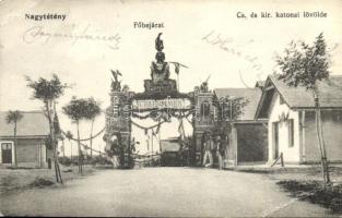 Budapest XXII. Nagytétény, Császári és királyi katonai lövölde, főbejárat (EB)