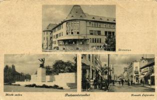 Budapest XX. Pestszenterzsébet, Gimnázium, Kossuth Lajos utca, Hősök szobra (Rb)