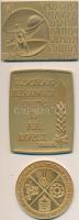 ~1960-1970. "Országos Mezőgazdasági és Élelmiszeripari Vásár / Kiállítás" 3xklf aranyozott Br plakett T:1-,2