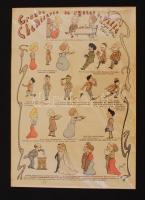 cca 1900 Grande Chemiserie de L'Hotel de Ville 68 Rue Rivoli Paris színezett plakát, 22x31 cm