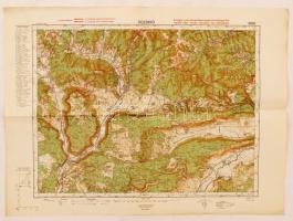 cca 1930 Magyar-Cseh-Szlovák határmegállapító bizottságok által rögzített határ térkép Rozsnyó. Kisebb módosítások lehetségesek. 1:75.000 M. Kir. Térképészeti Intézet, 47x63