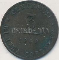 Olasz Államok/Velence/Forradalom 1849ZV 3c Cu T:2- Italian States/Venice/Revolution 1849ZV 3 Centesimi Cu C:VF Krause C#182