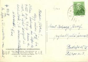 1933 Torino, G.U.F. University International Games, water polo, humour s: Franco Garelli (EK)