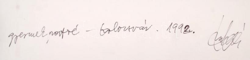 Kiss- Kuntler Árpád: Gyerekportré- Kolozsvár, jelzett, 1992. A kép az 1992-es Magyar Sajtófotó pályá...