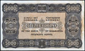 1923. 5000K T.W. jelöléssel, nyomdahely jelölés nélkül "40 FILLÉR NEGYVEN FILLÉR" felülbél...