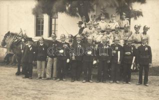 ~1910 Csorna, Tűzoltók csoportképe. photo