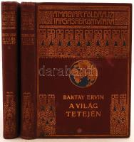 Magyar Földrajzi Társaság Könyvtára: Baktay Ervin: A világ tetején. Kőrösi Csoma Sándor nyomdokain Nyugati Tibetbe. I-II. köt. 60 képpel. Bp., é. n., Lampel R. Könyvkiadóvállalata. Aranyozott vászonkötésben, kopottas állapotban, a borítója foltos.
