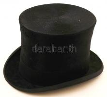 Régi J.Heinr. JTA K.u.K. Hof-Hutfabrikant (Wien) cilinder eredeti dobozában kis hibával, 19x16x15 cm