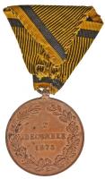 1873. "Hadiérem" bronz kitüntetés mellszalaggal T:2
Hungary 1873. "War Medal" br...